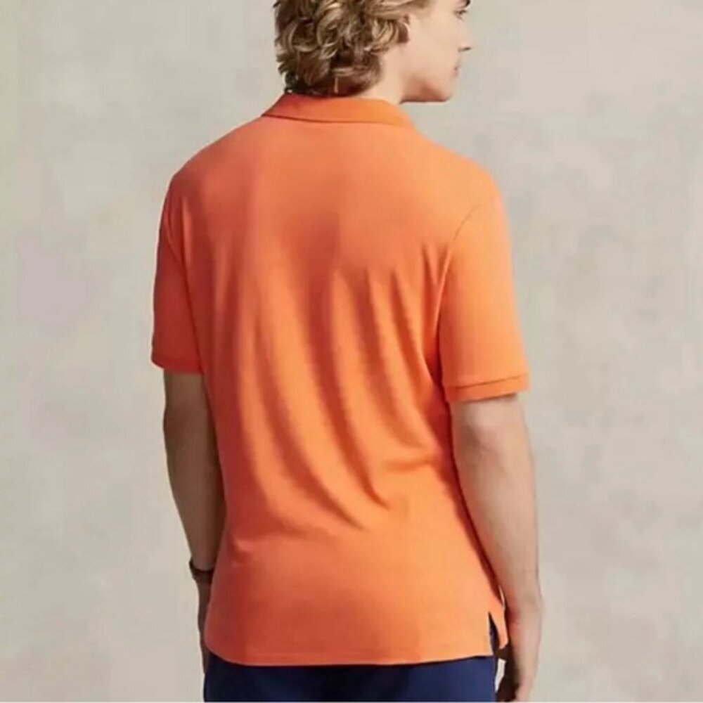 NWT POLO‎ RALPH LAUREN Orange M CLASSIC FIT 100% SOFT COTTON Polo Shirt SMALL - Picture 4 of 13